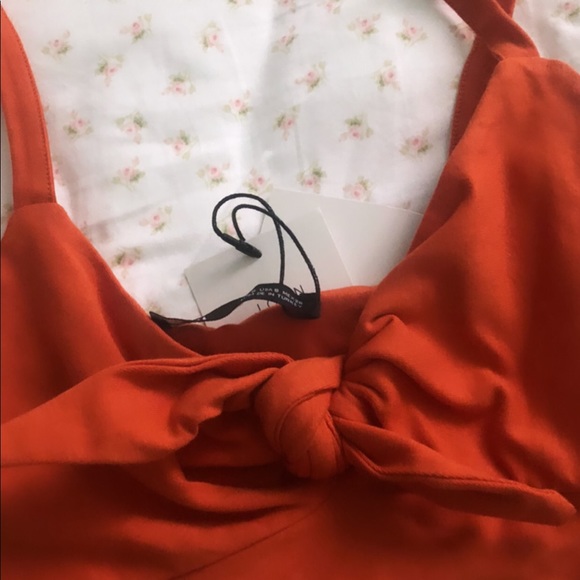 NWT ZARA Tie Knot Cami Crop Top - Picture 2 of 3